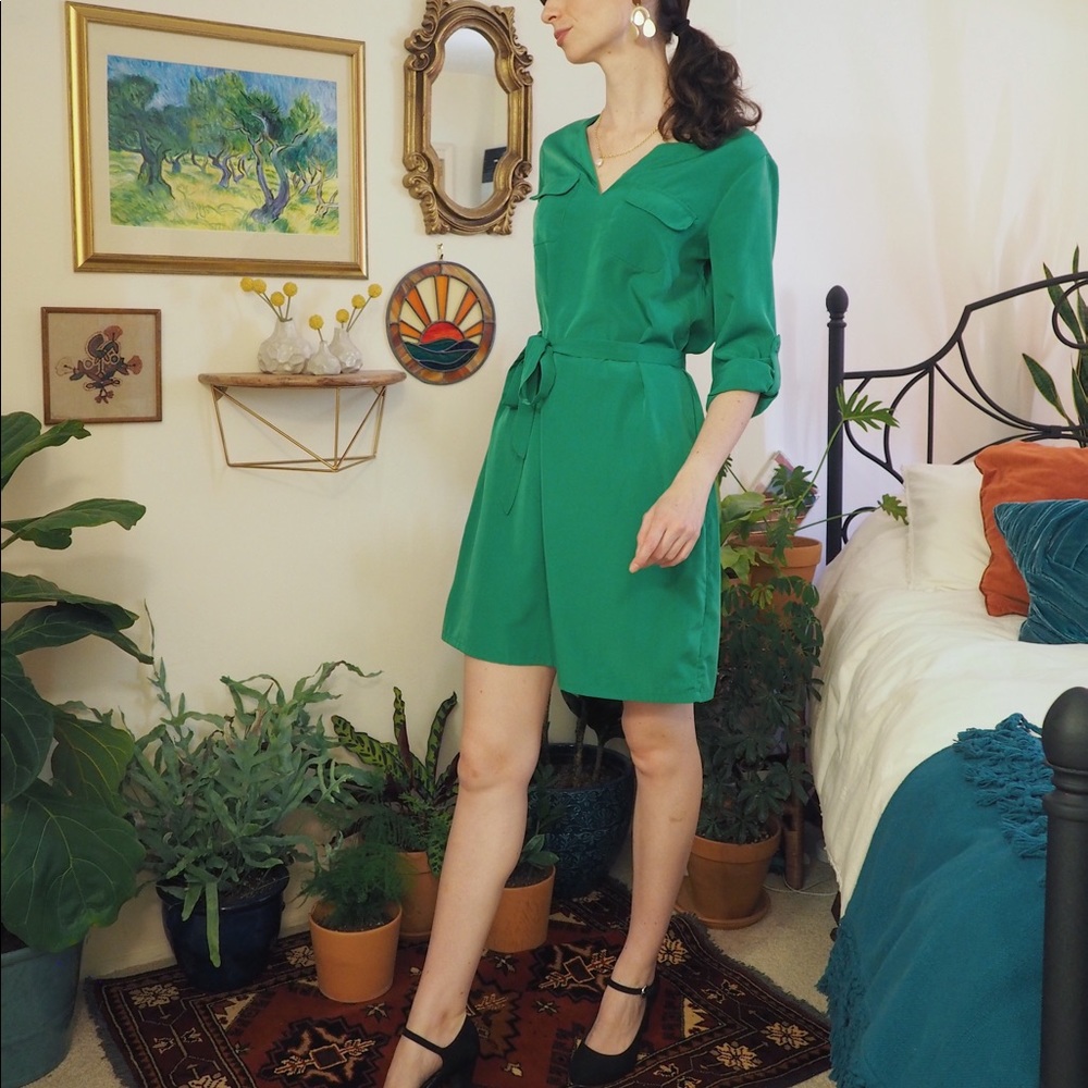 Green Old Navy Shirt Dress